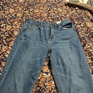 Vintage wash mom jeans